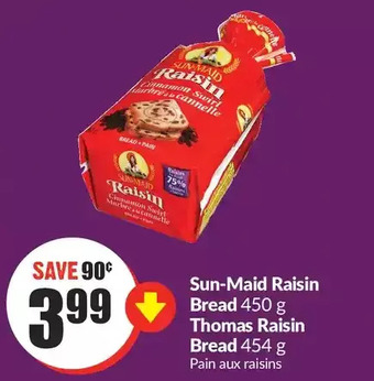 FreshCo Sun-maid raisin bread | thomas raisin bread offer