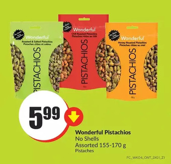 FreshCo Wonderful pistachios offer
