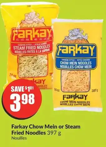 FreshCo Farkay chow mein or steam fried noodles offer