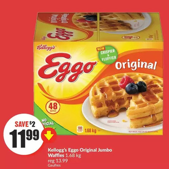 FreshCo Kellogg's eggo original jumbo waffles offer