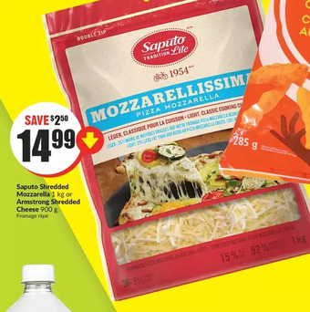 FreshCo Saputo shredded mozzarella | armstrong shredded cheese offer
