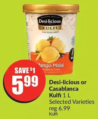 FreshCo Desi-iicious or casablanca kulfi offer