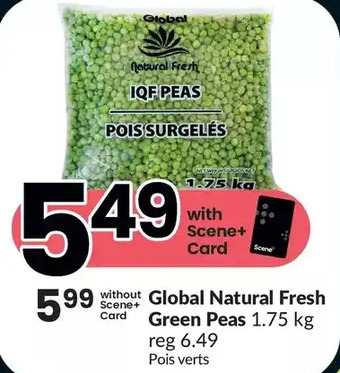 FreshCo Global natural fresh green peas offer