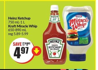 FreshCo Heinz Ketchup 750 mL-1 L offer