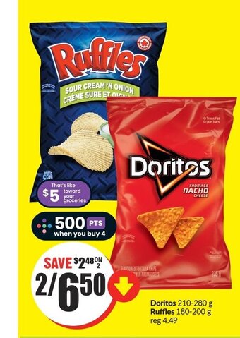 FreshCo Doritos 210-280 g offer