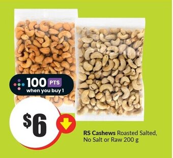 FreshCo RS Cashews Roasted Salted, No Salt or Raw 200 g offer