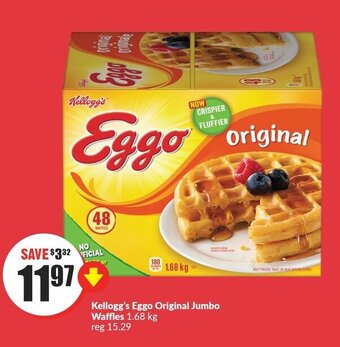 FreshCo Kellogg's Eggo Original Jumbo Waffles 1.68 kg offer