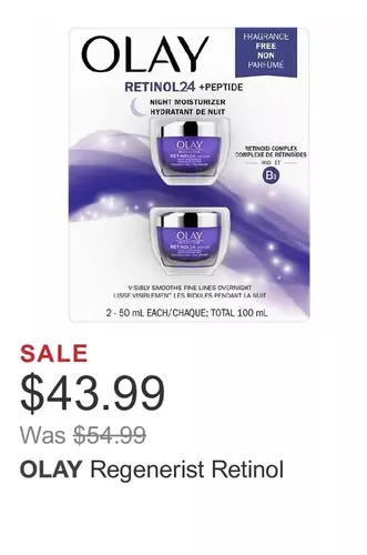 Costco Olay regenerist retinol offer