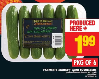 No Frills Farmer's market mini cucumbers offer