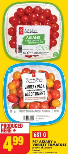 No Frills Pc axiany or variety tomatoes offer