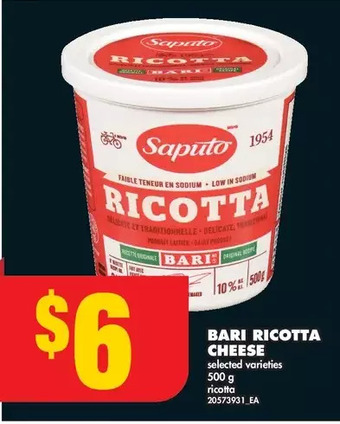 No Frills Bari ricotta cheese offer