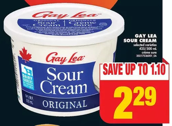 No Frills Gay lea sour cream offer