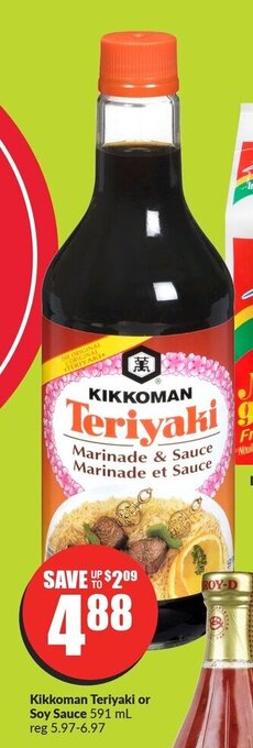 FreshCo Kikkoman Teriyaki or Soy Sauce 591 mL offer