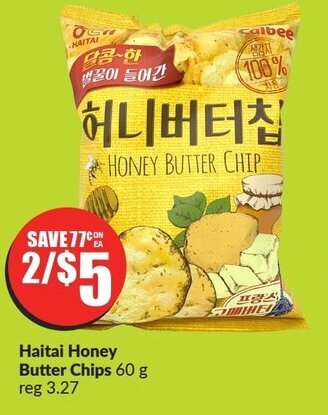 FreshCo Haitai Honey Butter Chips 60 g offer
