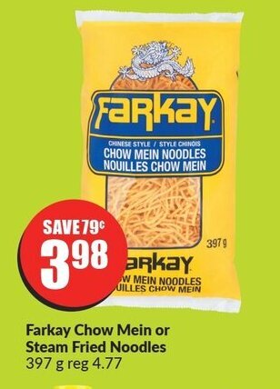 FreshCo Farkay Chow Mein or Steam Fried Noodles 397 g offer