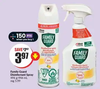 FreshCo Family Guard Disinfectant Spray 496 g-946 mL offer