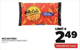 Real Canadian Superstore MCCAIN FRIES SELECTED VARIETIES, FROZEN, 800 G offer