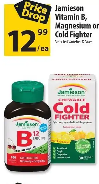 Co-op Jamieson Vitamin B, Magnesium or Cold Fighter offer