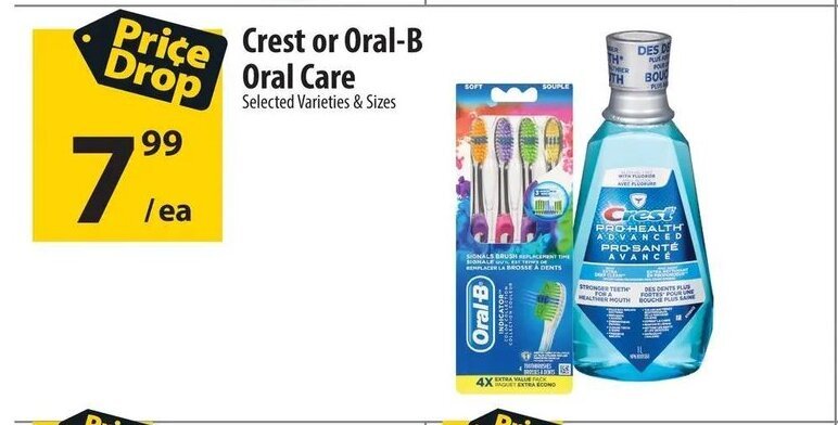 Co-op Crest or Oral-B Oral Care Selected Varieties & Sizes offer