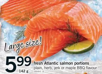 Fortinos Fresh atlantic salmon portions offer