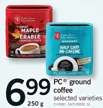 Fortinos Pc ground coffee offer