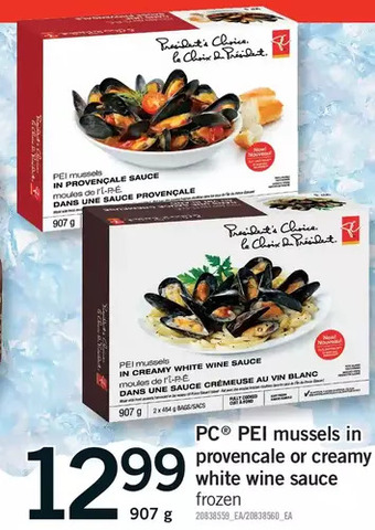 Fortinos Pc pei mussels in provencale or creamy white wine sauce offer