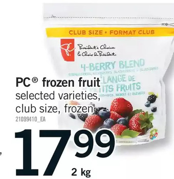 Fortinos Pc frozen fruit offer