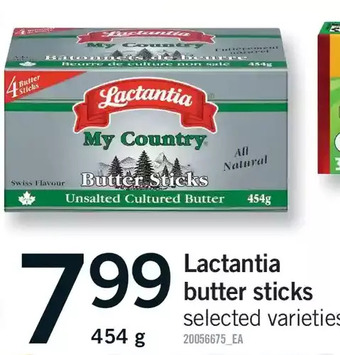 Fortinos Lactantia butter sticks offer