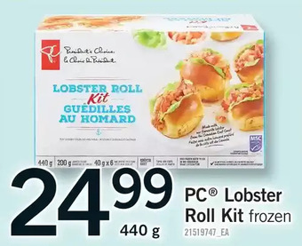 Fortinos Pc lobster roll kit offer