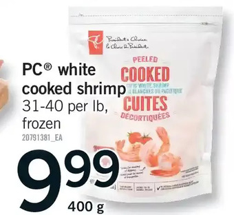 Fortinos Pc white cooked shrimp offer