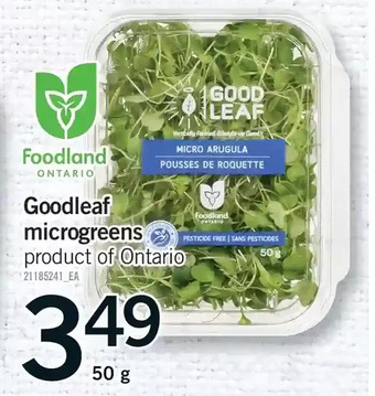 Fortinos Goodleaf microgreens offer