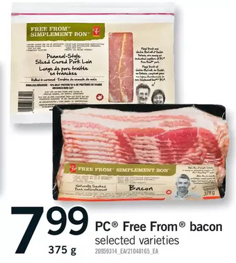 Fortinos Pc free from bacon offer