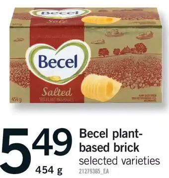 Fortinos Becel plant-based brick offer