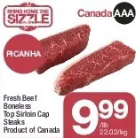 Highland Farms Fresh beef boneless top sirloin cap steaks offer