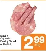 Highland Farms Mastro capicollo freshly sliced at the deli offer
