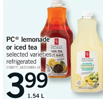 Fortinos Pc lemonade or iced tea offer