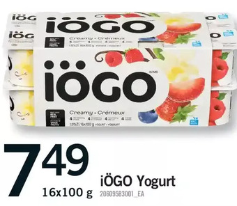 Fortinos Iogo yogurt offer