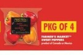 No Frills FARMER'S MARKET SWEET PEPPERS PKG OF 4 offer