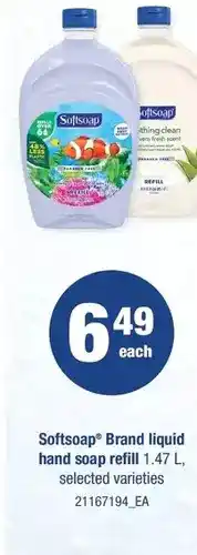 Loblaws Softsoap brand liquid hand soap refill offer