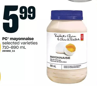 Loblaws Pc mayonnaise offer