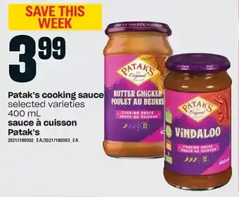 Valu-mart Patak's cooking sauce offer