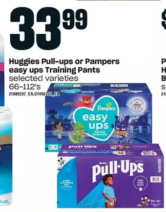 Loblaws Huggies pull-ups or pampers easy ups training pants offer