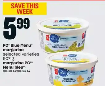 Valu-mart Pc blue menu margarine offer