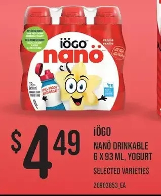 Loblaws Iogo nano drinkable yogurt offer