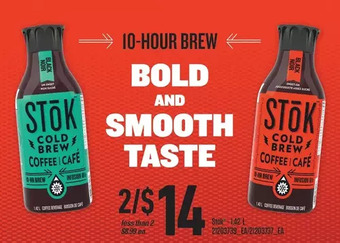 Loblaws Stok cold brew coffee offer