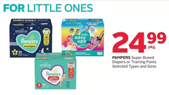 Rexall Pampers super boxed diapers or training pants offer