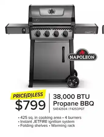 Leon's Napoleon 38,000 btu propane bbq offer