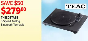 2001 Audio Video Teac 3-speed analog bluetooth turntable offer
