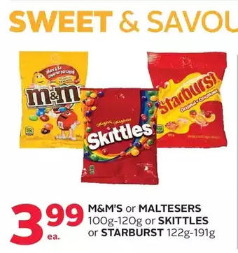 Rexall M&m's or maltesers or skittles or starburst offer