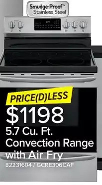 Leon's Frigidaire 5.7 cu. ft. convection range with air fry offer